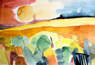Sommertag auf Sylt; 1997; 35x50 cm; Aquarell Sommertag auf Sylt; 1997