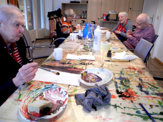 ZusammenLeben, Malen in der Gruppe