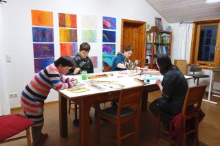 ZusammenLeben, Malen in der Gruppe